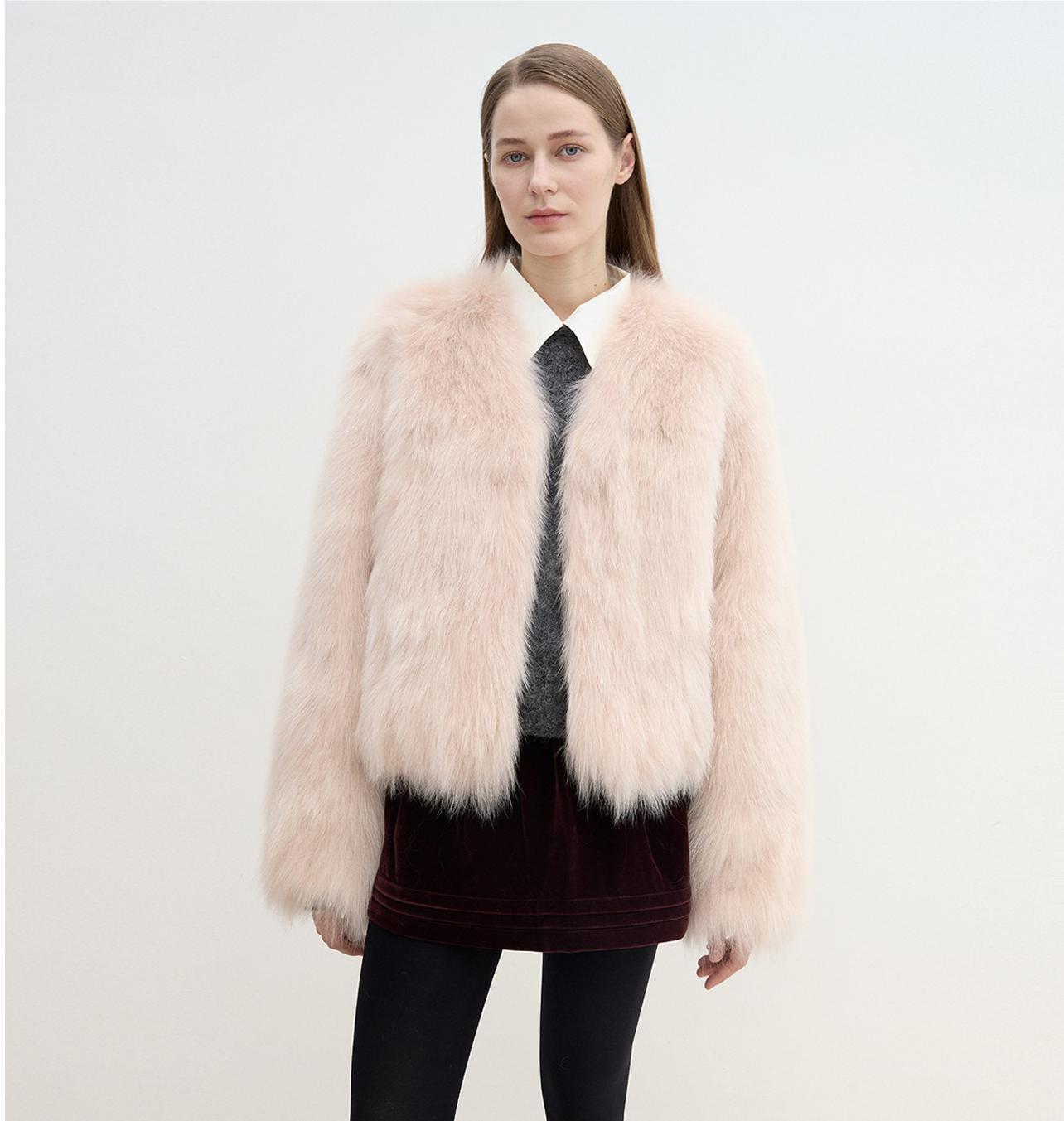 Letrans Women's Short Fox Fur & Leather Coat "Free Spirit Collection"