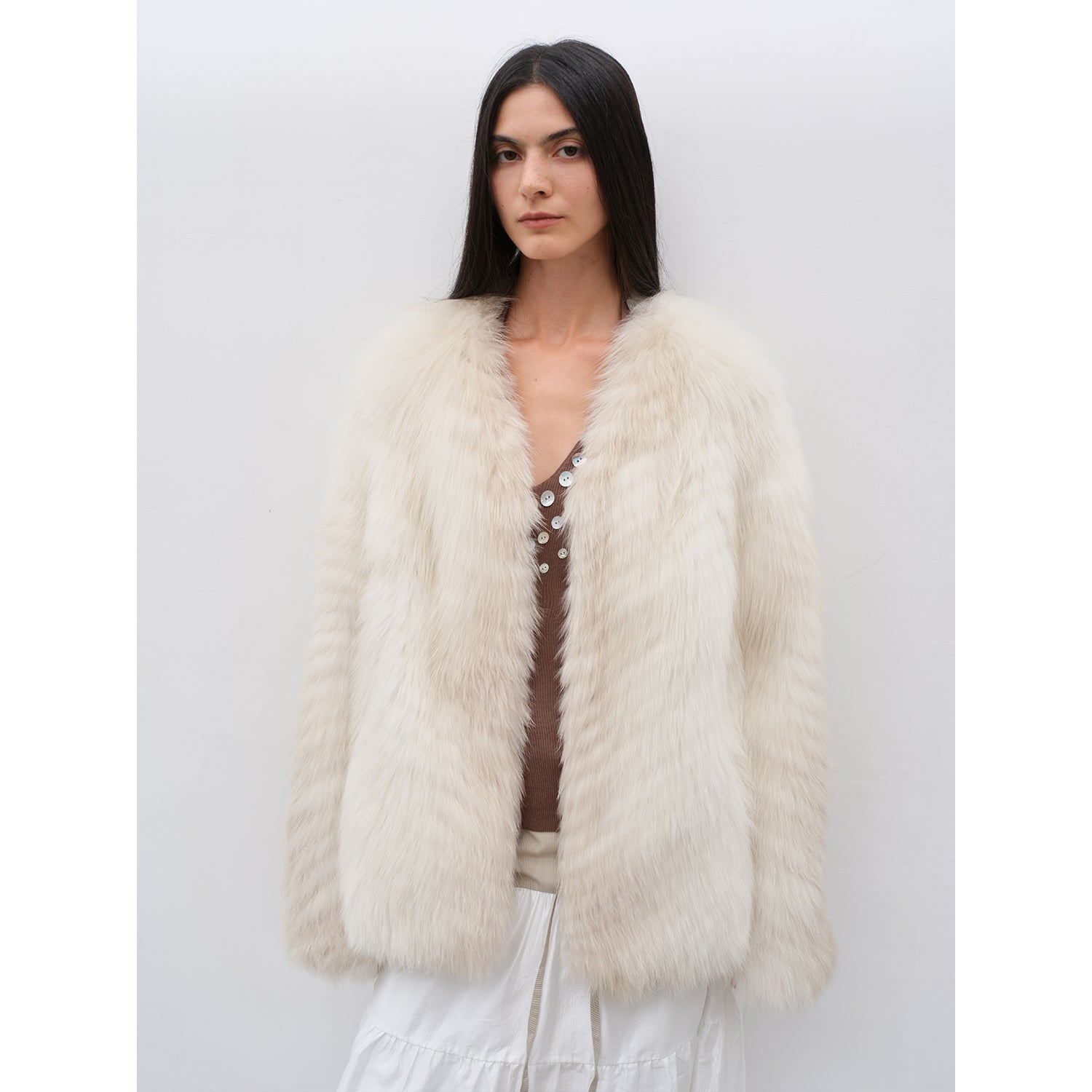 Yukino Dream Imported Colorful Fox Fur Coat from Finland