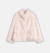 "Long Nocturne" imported fox fur retro short coat for women