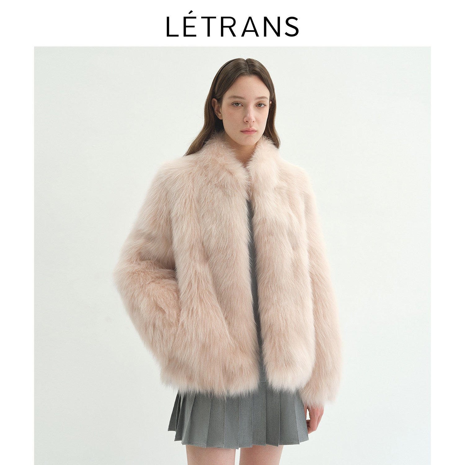 "Long Nocturne" imported fox fur retro short coat for women
