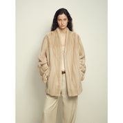 Firelady Fur Imported Kopenhagen Purple-Label Female Mink Full-Skin Woven V-Neck Fur Coat “Fairy Mountain Dew”