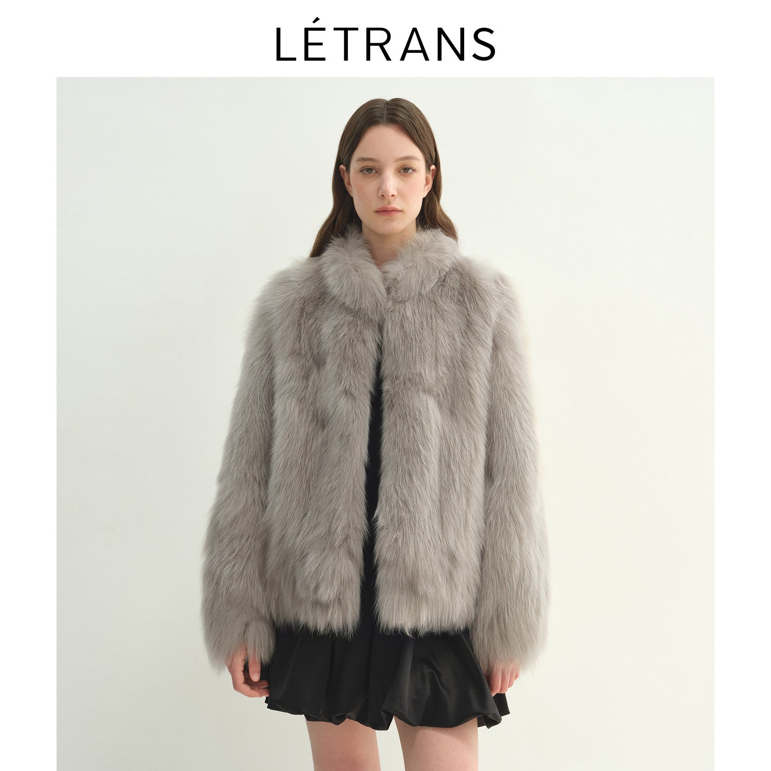 "Long Nocturne" imported fox fur retro short coat for women