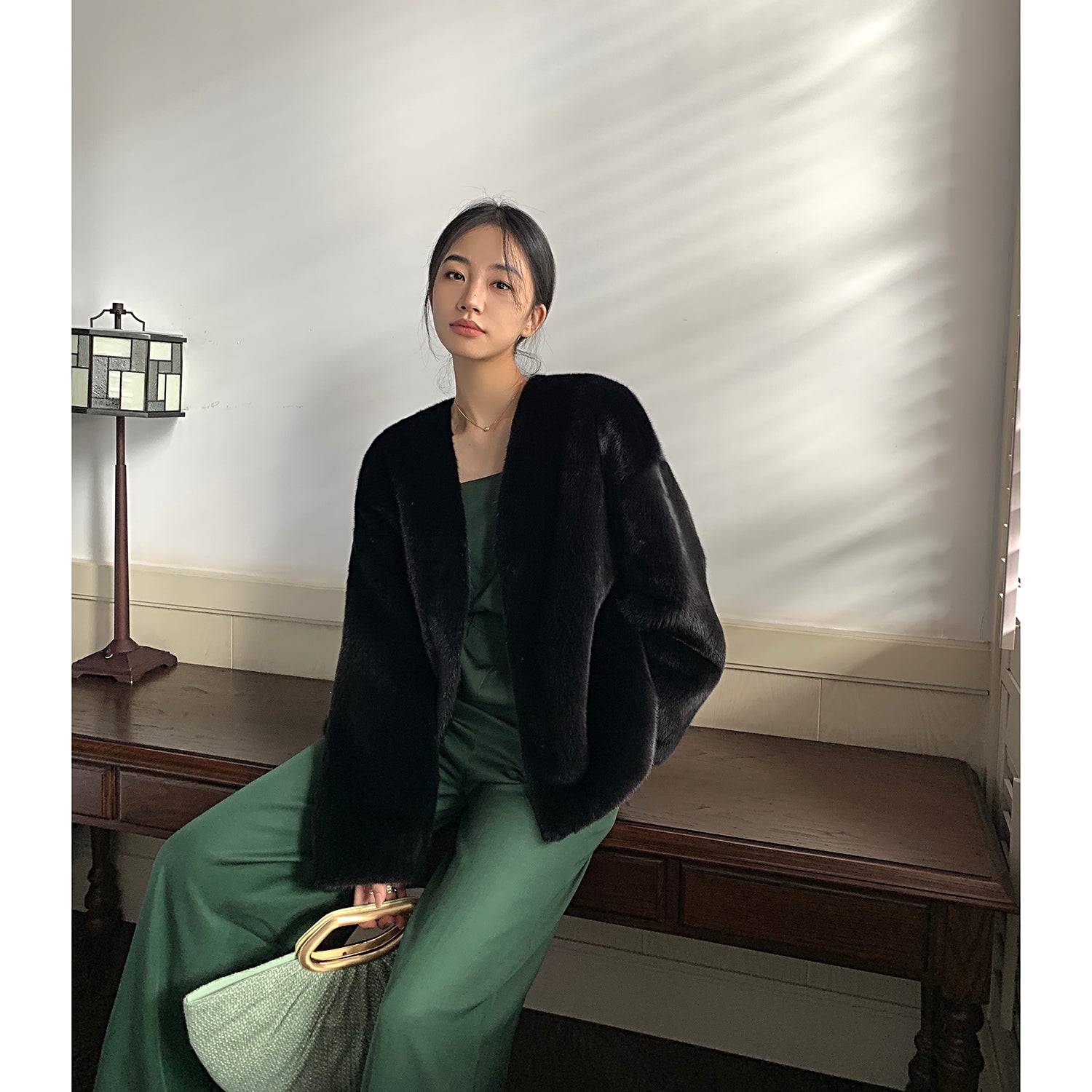 Louvre Mink V-Neck Jacket – Firelady Fur