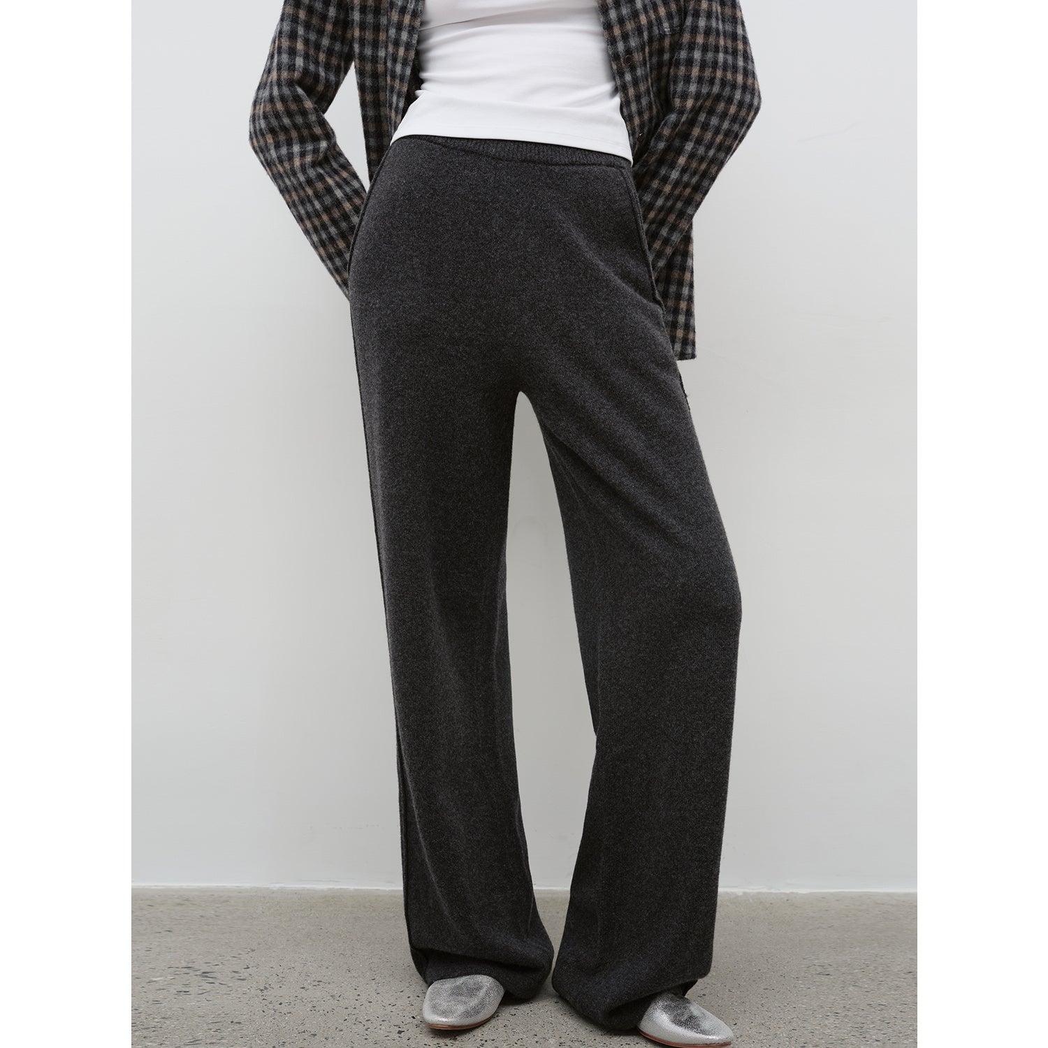 "Relaxed Encounter" Stylish Casual Sports Wool Knit Hoodie and Straight-Leg Leisure Pants Set