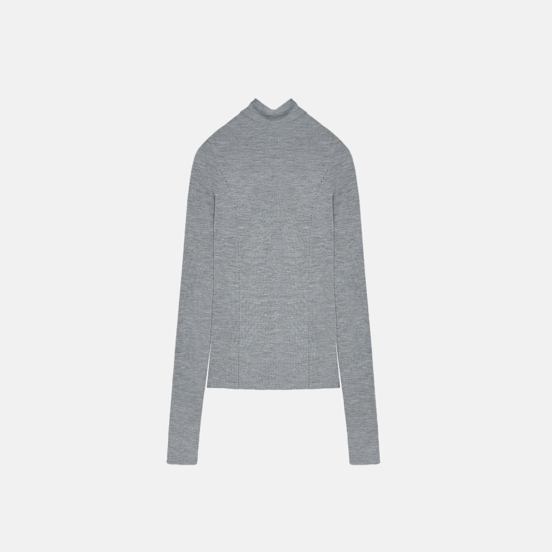 "Minimalist Dopamine" seamless Yangtze machine-washable 2/48 superfine Merino wool base layer knit sweater