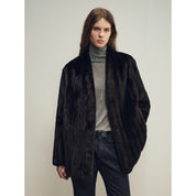 Firelady Fur Imported Kopenhagen Purple-Label Female Mink Full-Skin Woven V-Neck Fur Coat “Fairy Mountain Dew”