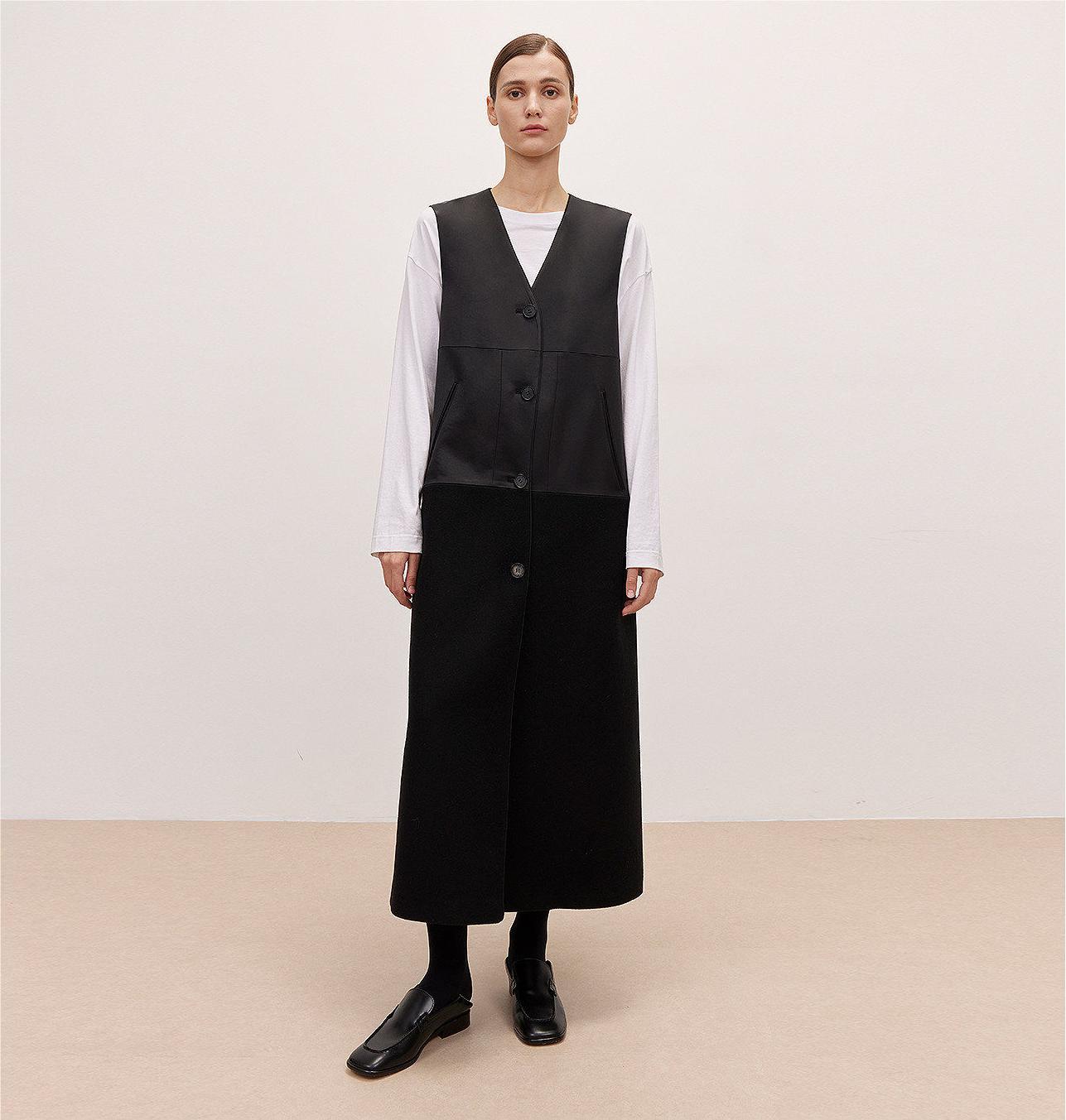 THE ARTM Women's Oversized Blazer Suit Set - Wide Shoulder Wool Jacket with Vest