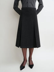 THE ARTM Women's Wool Suit Set - Fitted Blazer & A-Line Skirt