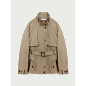 Firelady Fur Women's Belted Trench Coat - Drop Shoulder Short Jacket “Retro Traveler Style”