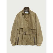 Firelady Fur Women's Belted Trench Coat - Drop Shoulder Short Jacket “Retro Traveler Style”