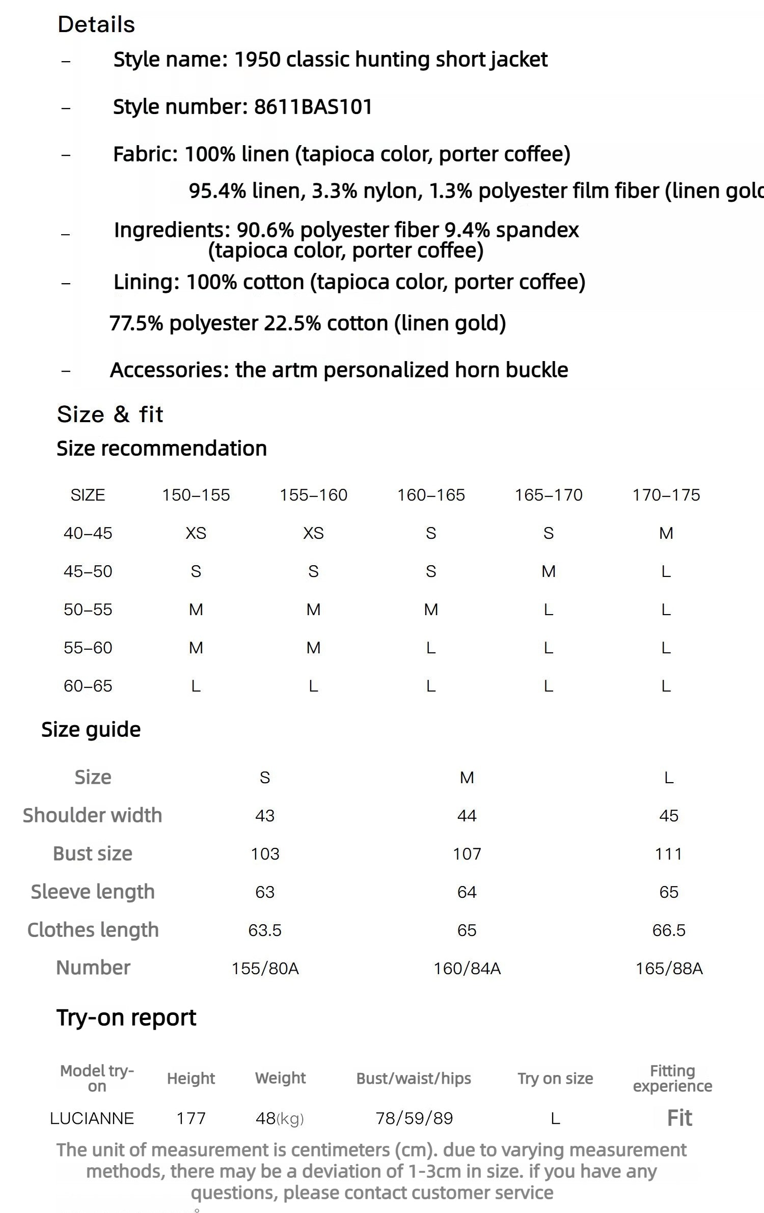 THE ARTM Women's Linen Blazer Jacket with Belt - Slim Fit Short Hunting Jacket for Spring