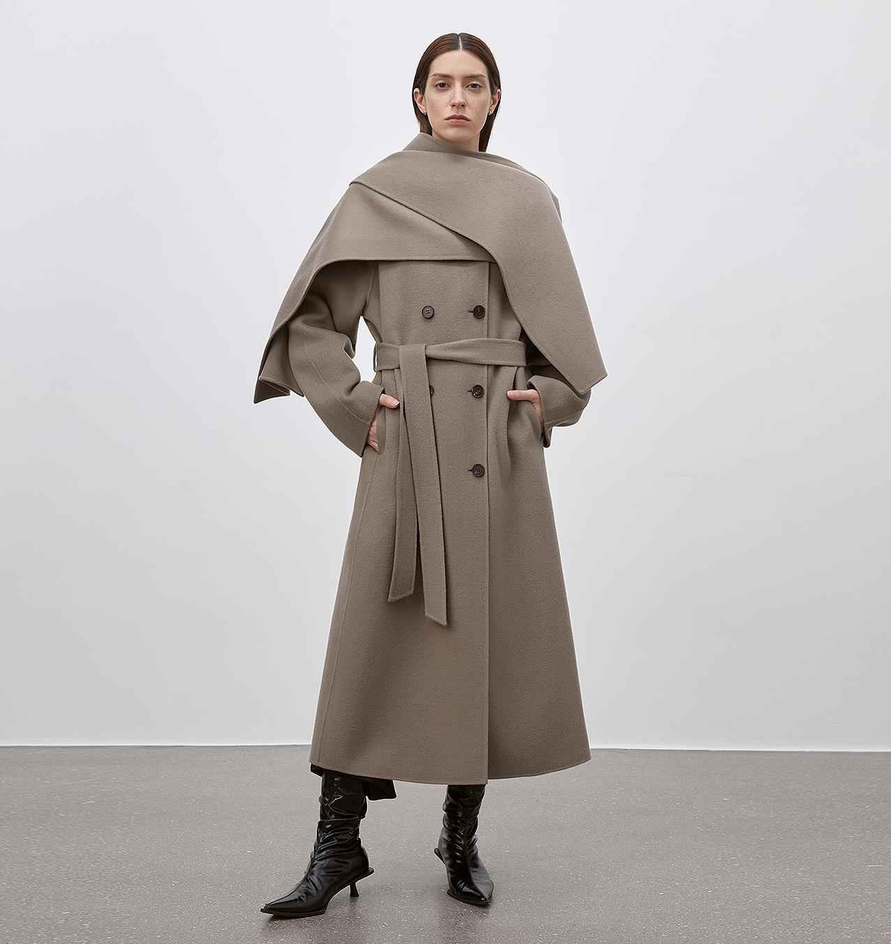 "Assassin's Creed" removable scarf collar, woolen coat for women, autumn and winter coat - variant_title