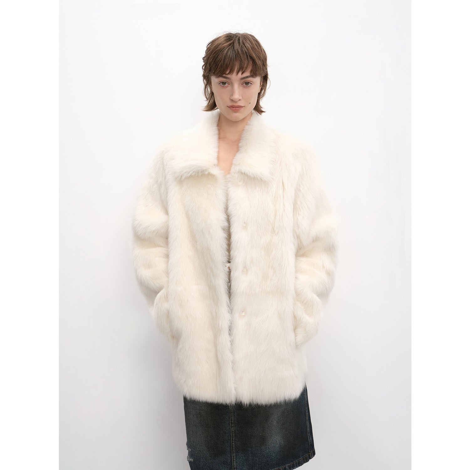 "Autumn Exclusive" Imported Tuscan sheepskin short lapel fur coat - variant_title