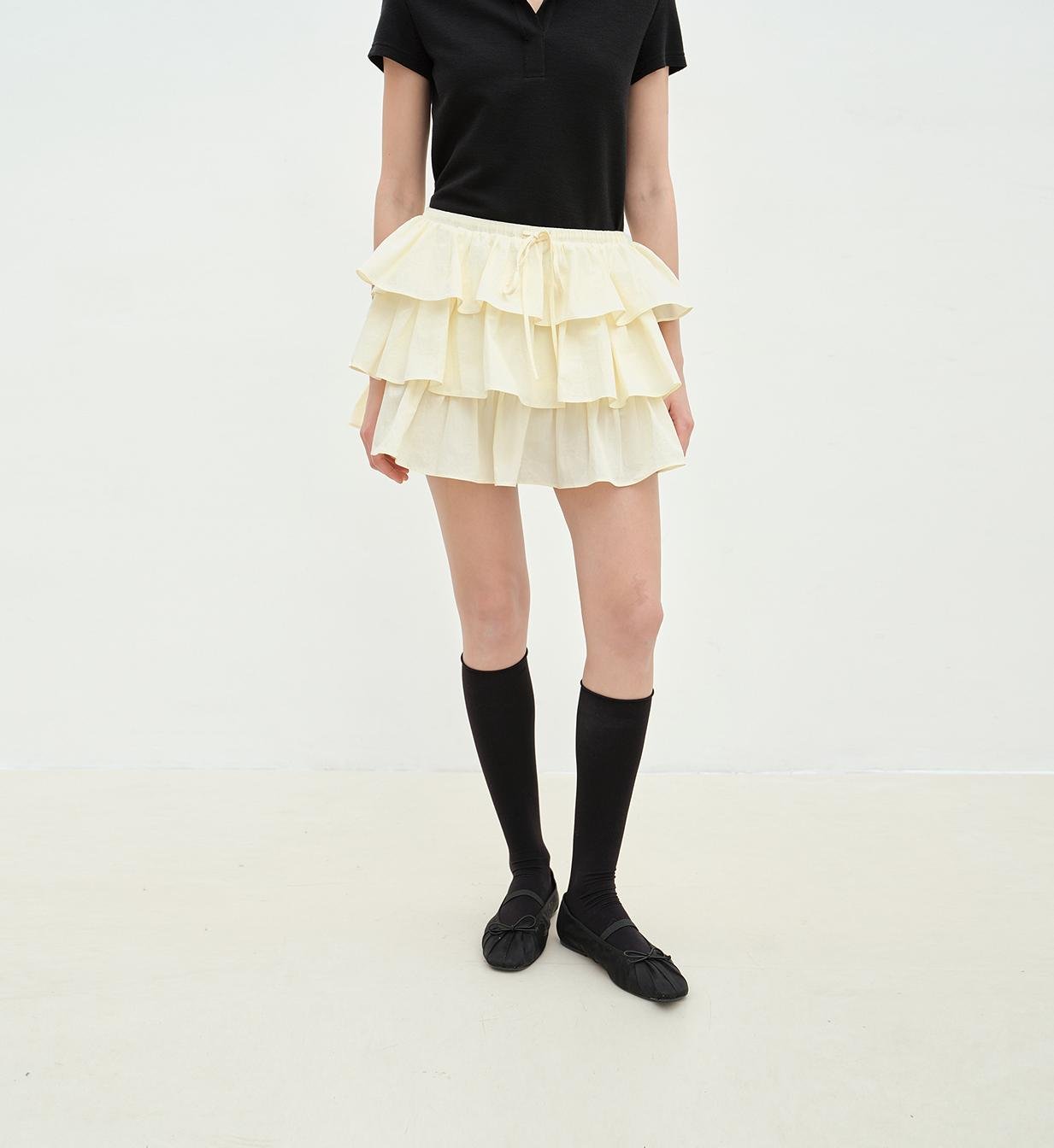 "Blueberry Cream" pure cotton anti - exposure lace cake skirt skirt - variant_title