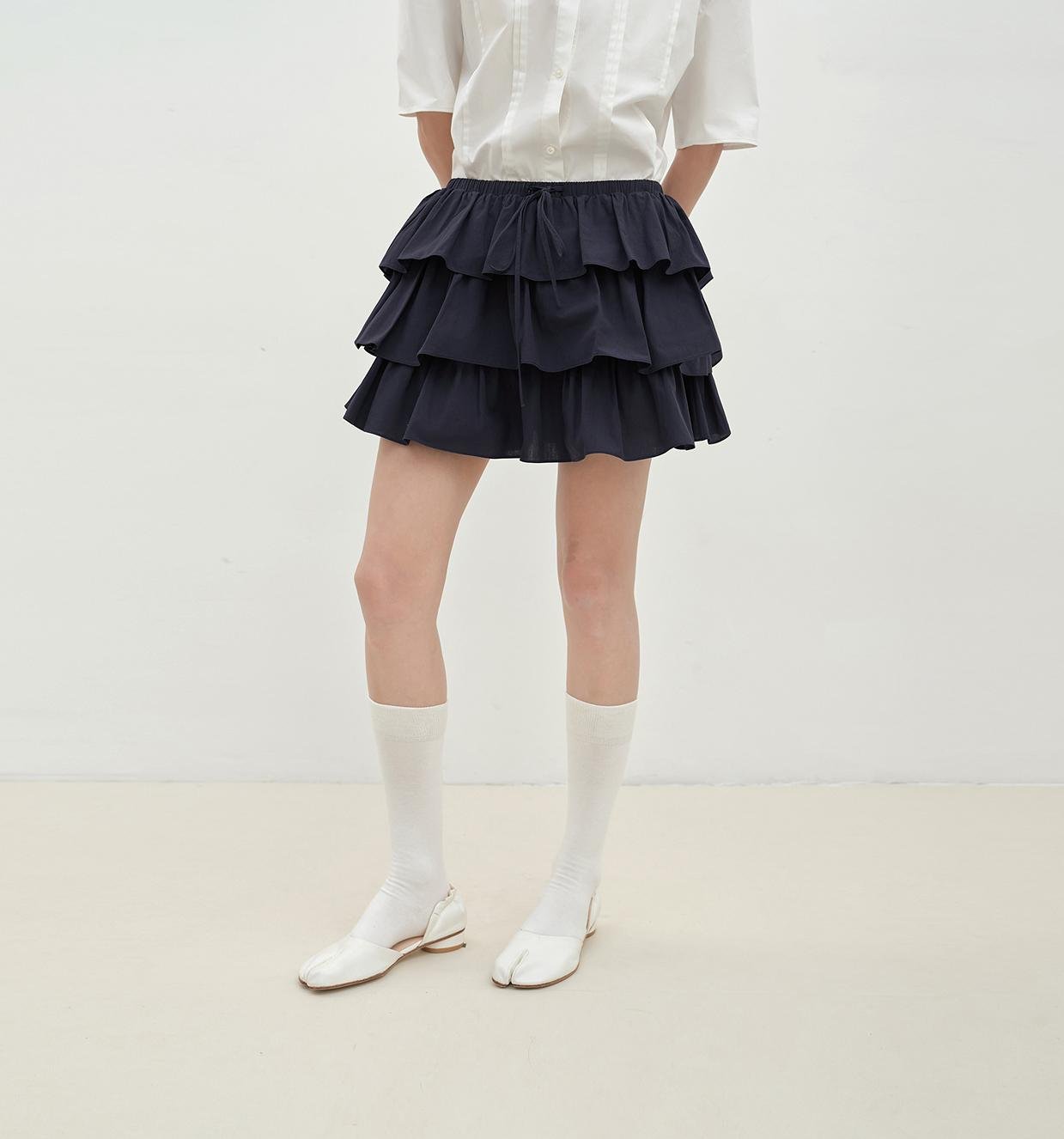 "Blueberry Cream" pure cotton anti - exposure lace cake skirt skirt - variant_title