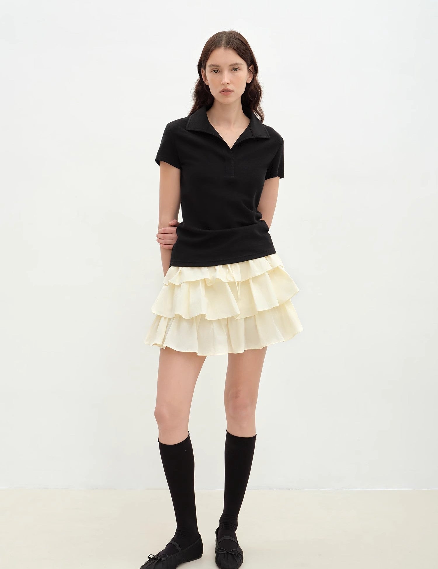 "Blueberry Cream" pure cotton anti - exposure lace cake skirt skirt - variant_title