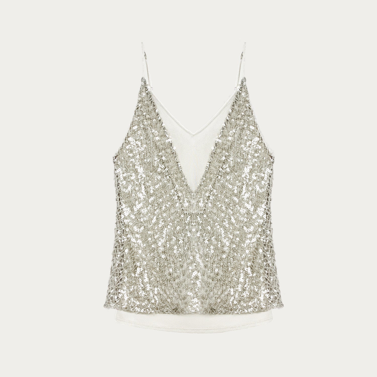 "Dream Catcher" Sequined Net Pattern Fake Two - Piece Deep V Waist Suspender Summer - variant_title