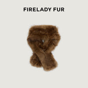 Firelady Fur Mink Fur Scarf Russian Imported Fashionable Retro Old Money Style Plain Weave - variant_title