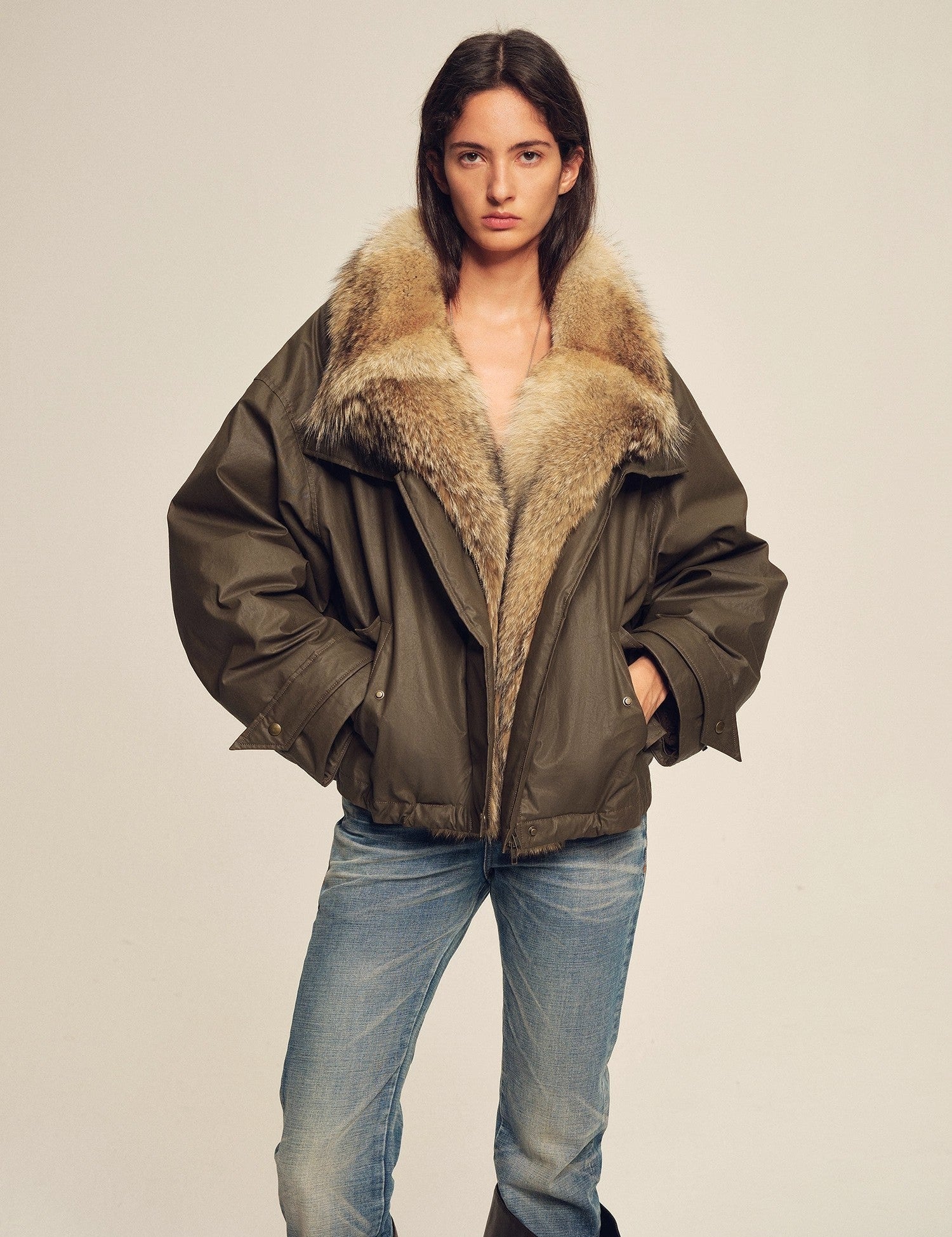 Firelady Fur Women's down fur parka Coyote and Raccoon Fur Collar - “The long night is coming” - variant_title