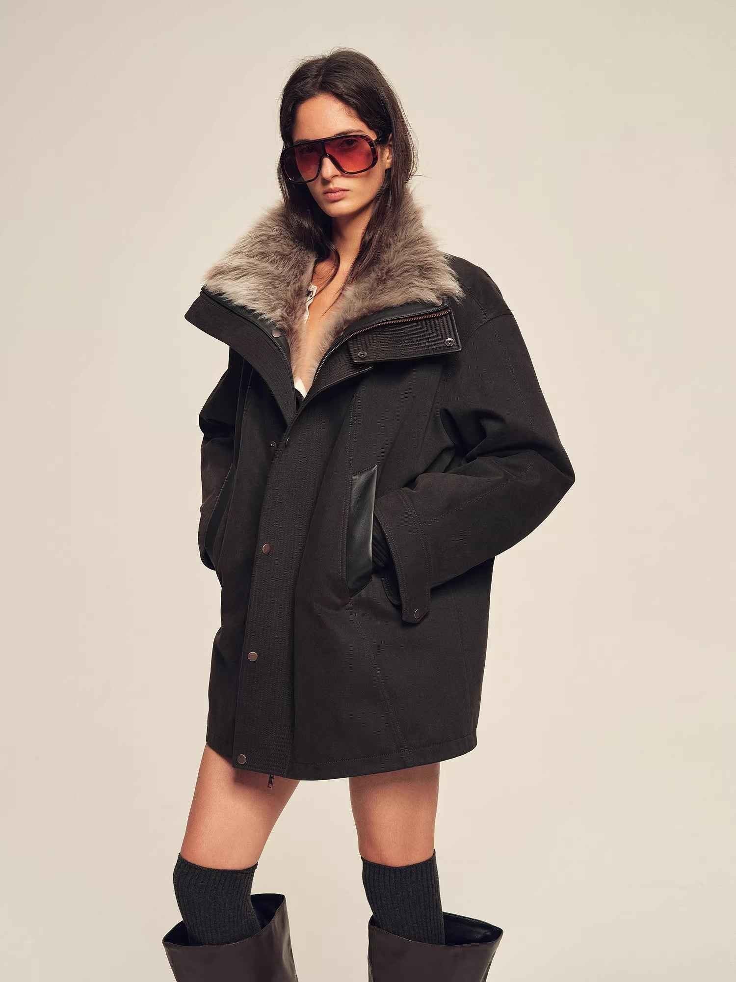 Firelady Fur Women's Down Parka with Detachable Tokaj Fur Collar & 90% Goose Down "Ode to the Stars" - variant_title