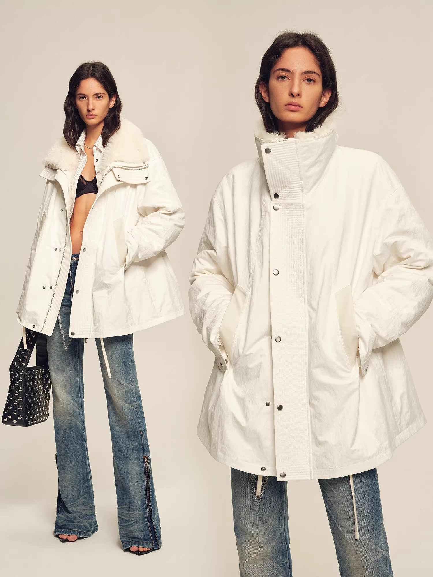 Firelady Fur Women's Down Parka with Detachable Tokaj Fur Collar & 90% Goose Down "Ode to the Stars" - variant_title