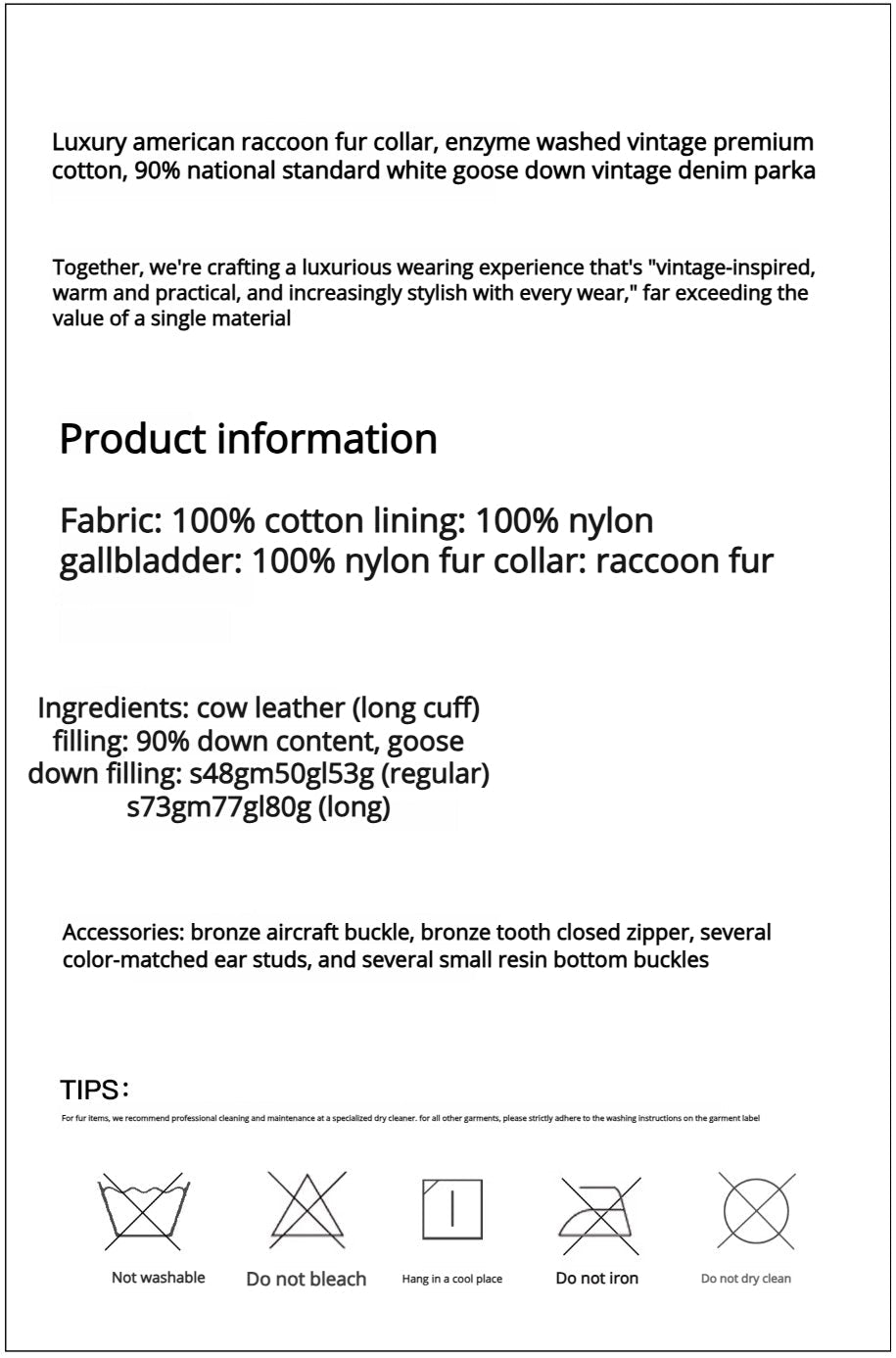 Firelady Fur Women's Goose Down Fur Parka with Detachable Raccoon Fur Hood“Hearthside Simmer” - variant_title