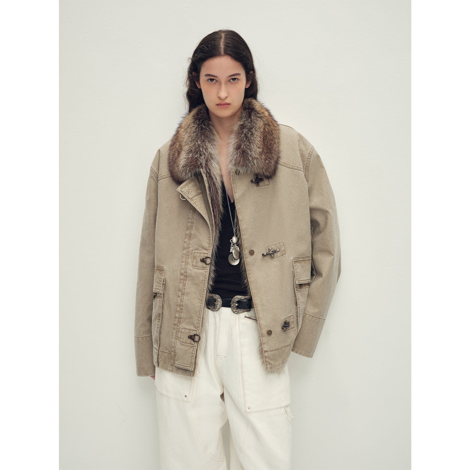 Firelady Fur Women's Goose Down Fur Parka with Detachable Raccoon Fur Hood“Hearthside Simmer” - variant_title