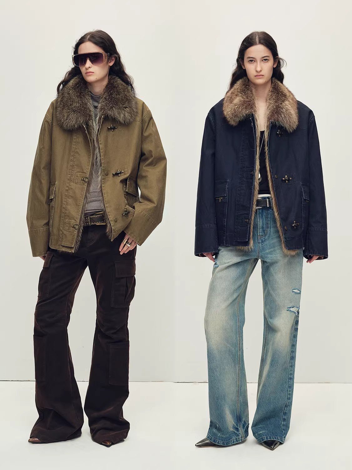 Firelady Fur Women's Goose Down Fur Parka with Detachable Raccoon Fur Hood“Hearthside Simmer” - variant_title