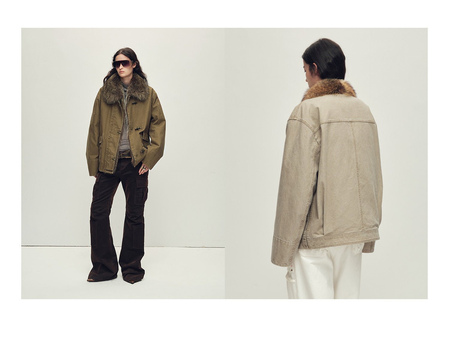 Firelady Fur Women's Goose Down Fur Parka with Detachable Raccoon Fur Hood“Hearthside Simmer” - variant_title