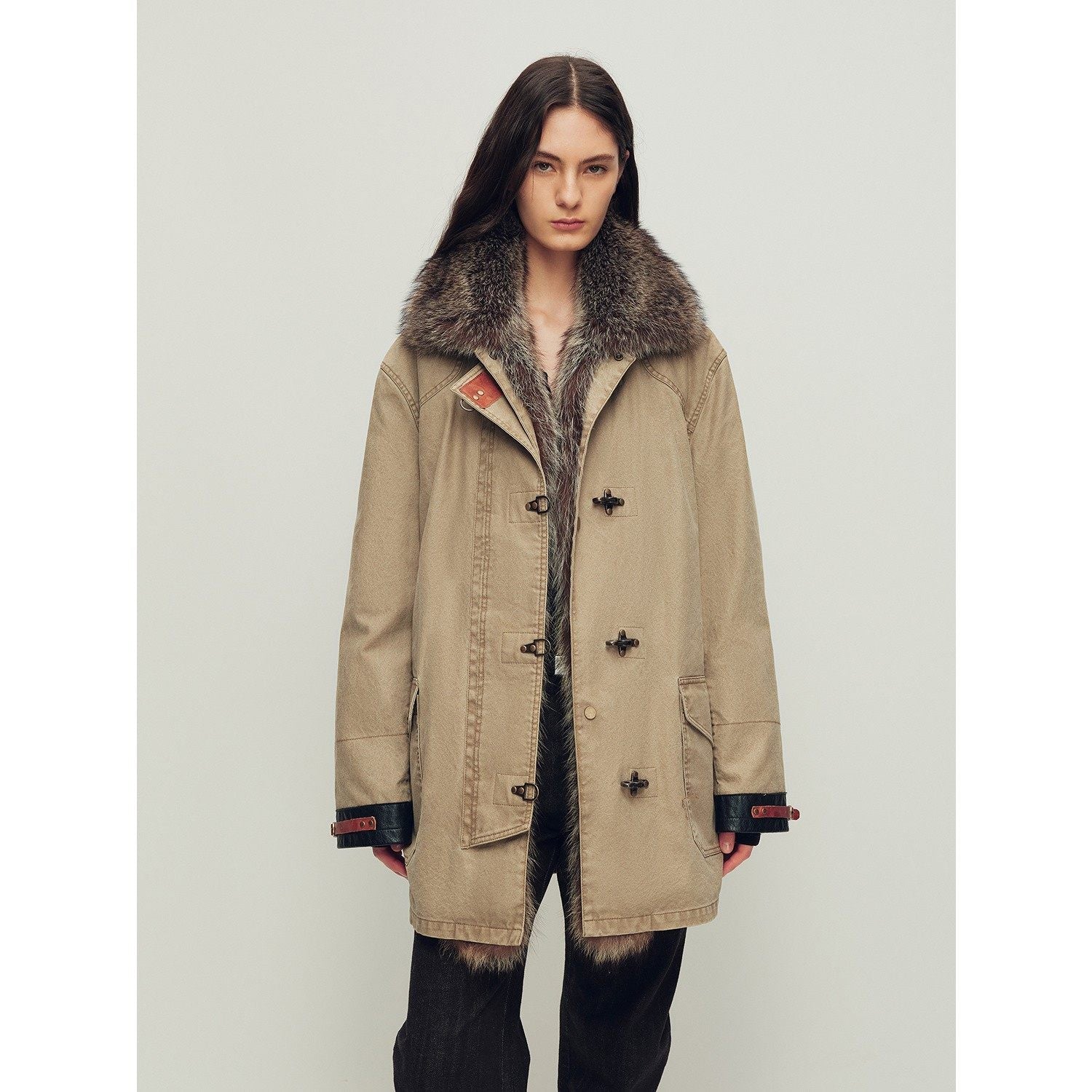 Firelady Fur Women's Goose Down Fur Parka with Detachable Raccoon Fur Hood“Hearthside Simmer” - variant_title