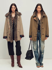 Firelady Fur Women's Goose Down Fur Parka with Detachable Raccoon Fur Hood“Hearthside Simmer” - variant_title