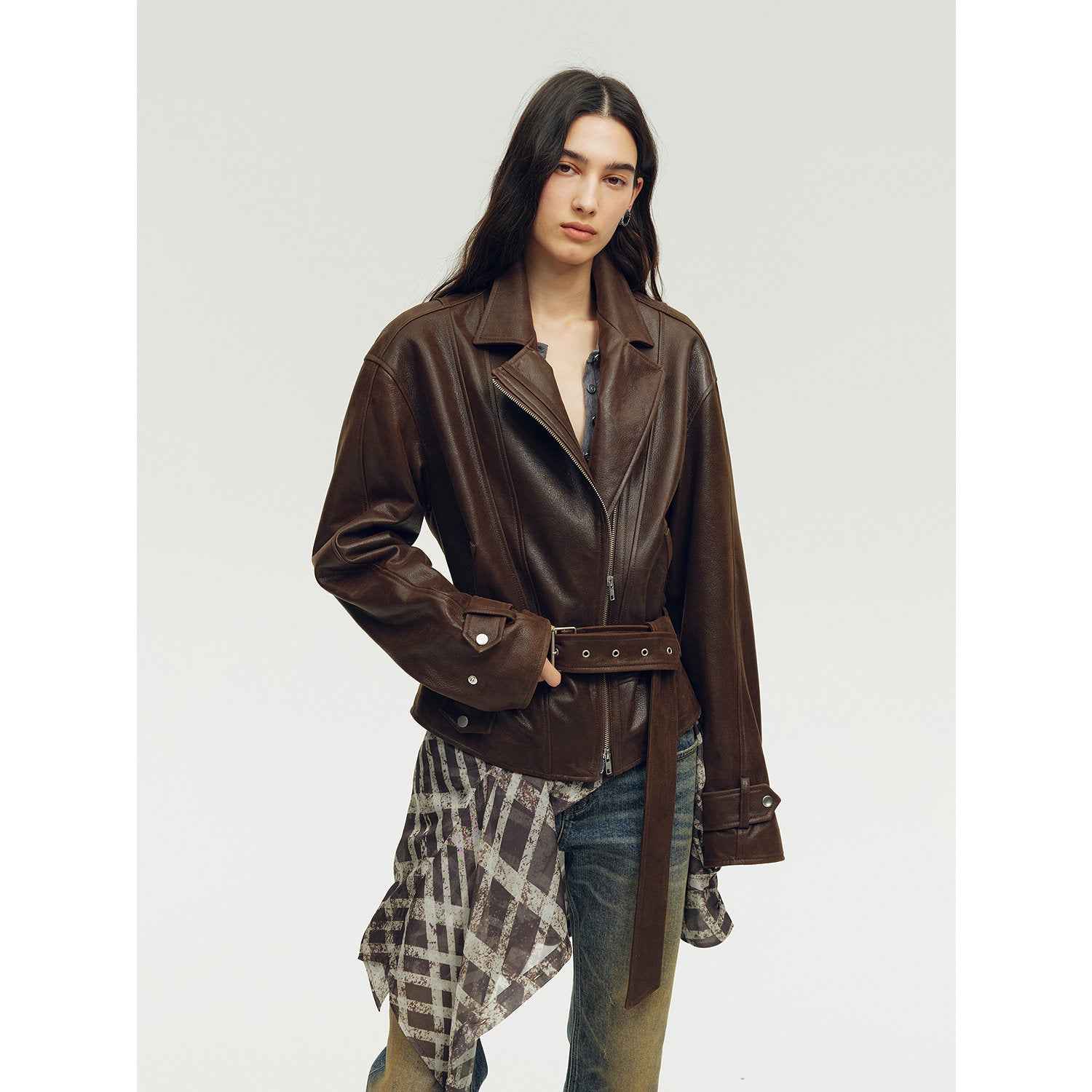 Firelady Fur Women's Sheepskin Moto Jacket 'Modern Times' - Trendy Biker Coat