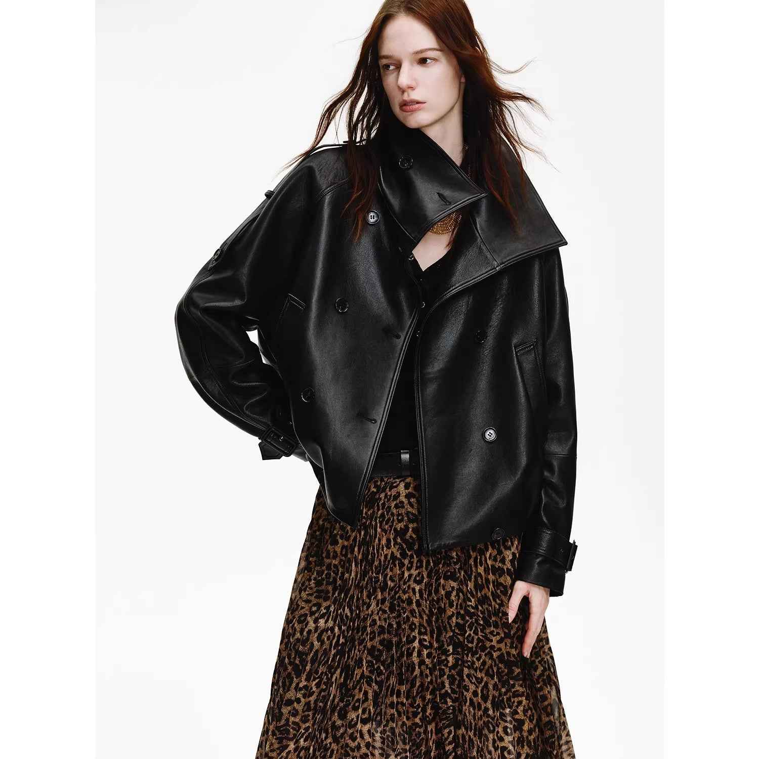 Firelady Fur Women's Turkish Lambskin Leather Jacket - Weekend Street Style Short Trench Coat - variant_title