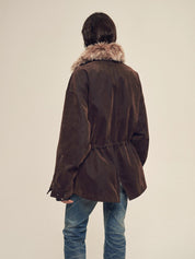 Firelady women's fur parka coat with two - tone Tuscan coyote fur collar, "Wilderness Parka" - variant_title