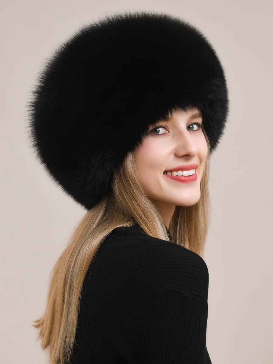 Fireladyfur Luxurious Fox Fur Hat and Earmuff Combination - variant_title
