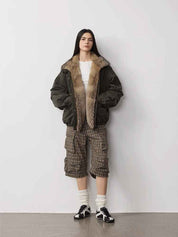 Fireladyfur Women's Fashion Goose Down Parka with Fox Fur Collar“City Cruise” - variant_title