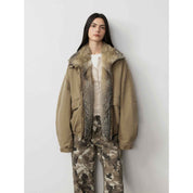 Fireladyfur Women's Fashion Goose Down Parka with Fox Fur Collar“City Cruise” - variant_title