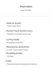 Fireladyfur Women's Finland Saga Fox Fur Fashion Cardigan“Black Sugar” - variant_title