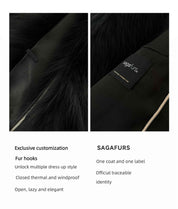 Fireladyfur Women's Finland Saga Fox Fur Fashion Cardigan“Black Sugar” - variant_title