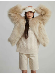 Fireladyfur Women's Fur Coat | Genuine Finnish Fox Fur"Reed Flower" - variant_title