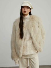 Fireladyfur Women's Fur Coat | Genuine Finnish Fox Fur"Reed Flower" - variant_title