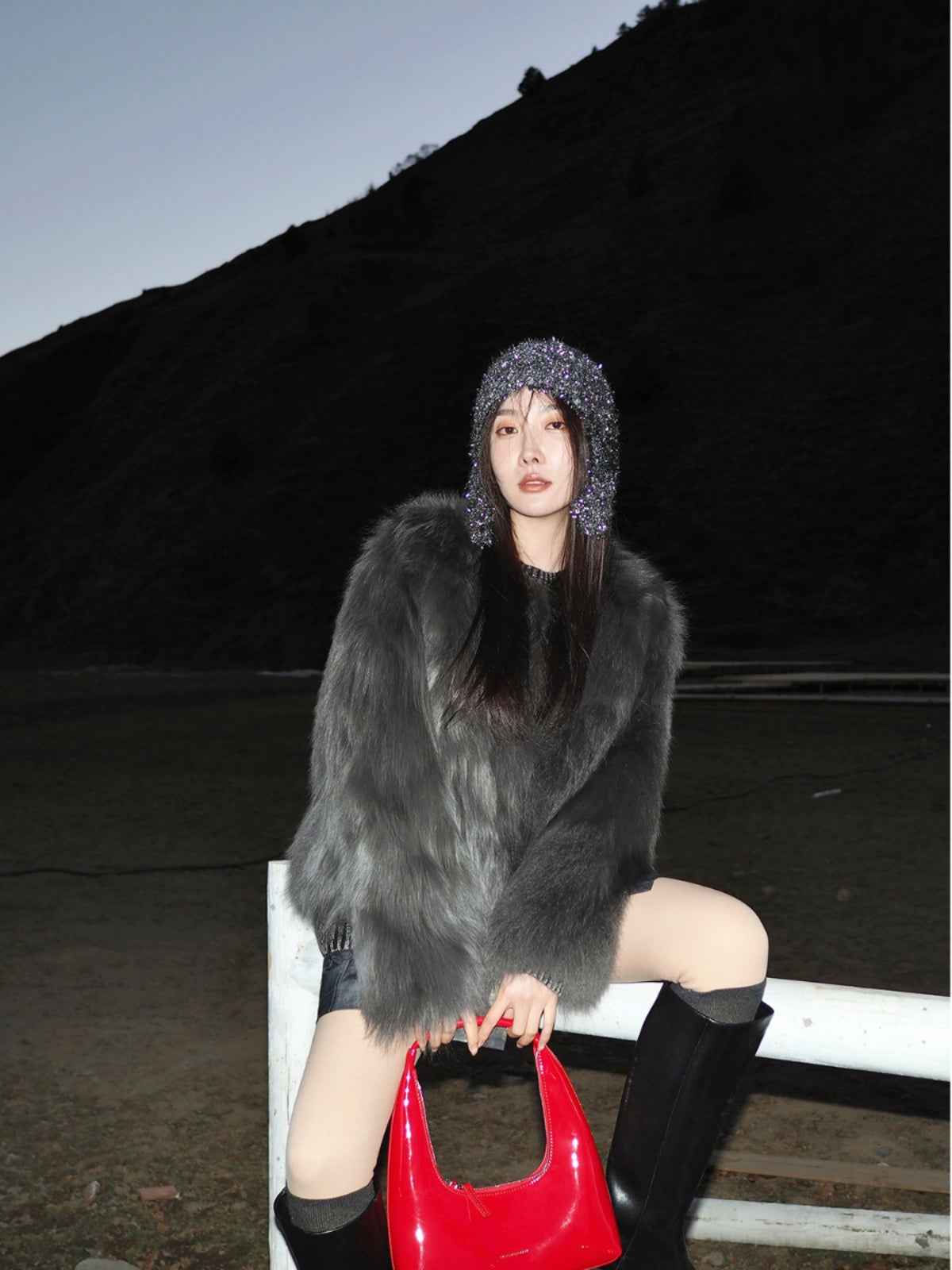 Fireladyfur Women's Fur Coat | Genuine Finnish Fox Fur"Reed Flower" - variant_title