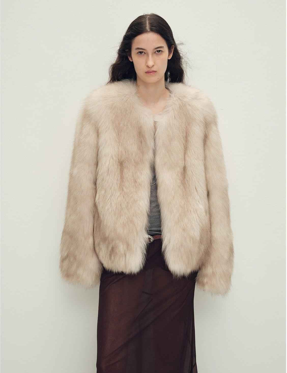 Fireladyfur Women's Fur Coat | Genuine Finnish Fox Fur"Reed Flower" - variant_title