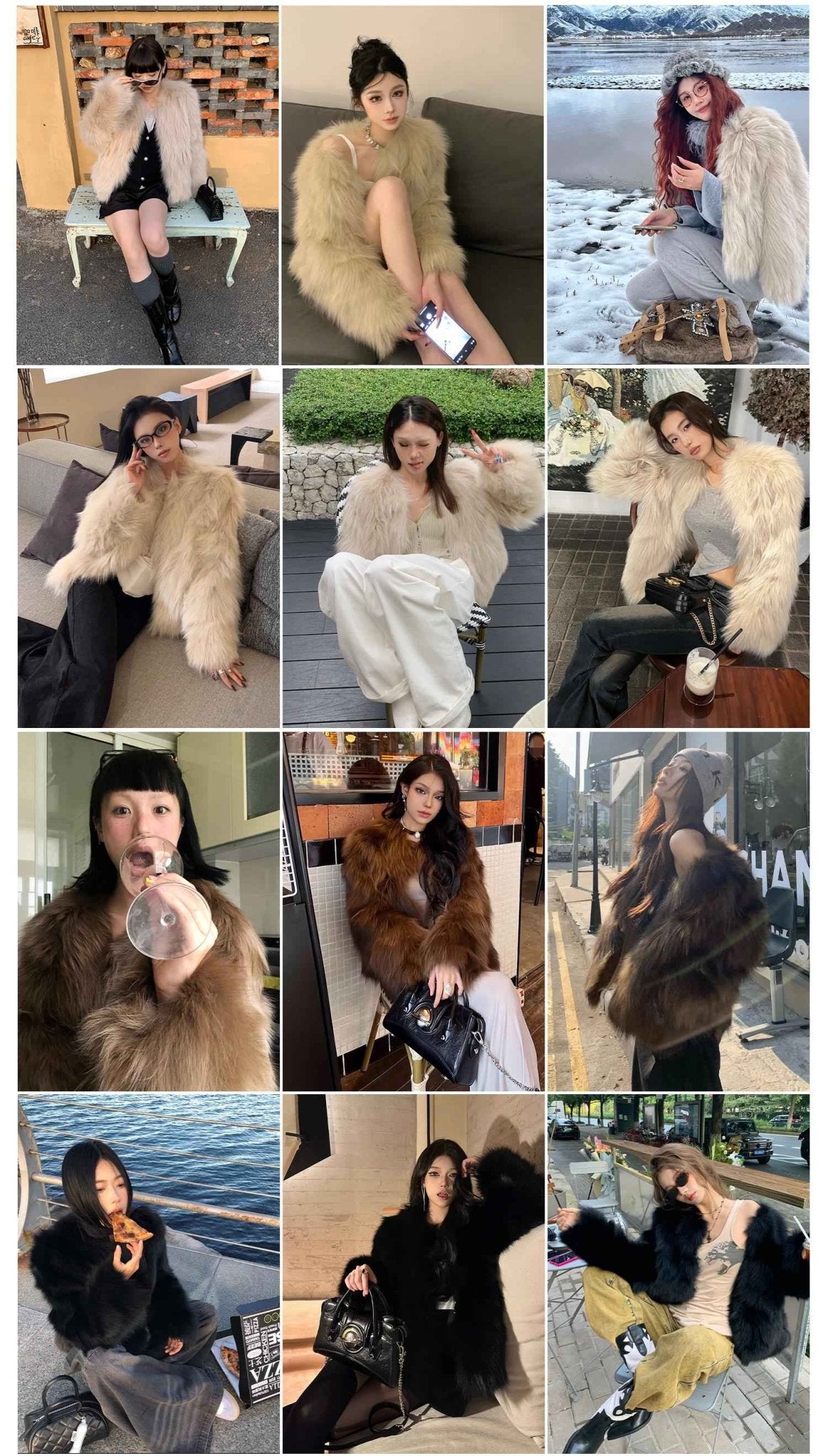 Fireladyfur Women's Fur Coat | Genuine Finnish Fox Fur"Reed Flower" - variant_title