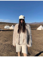 Fireladyfur Women's Fur Coat | Genuine Finnish Fox Fur"Reed Flower" - variant_title