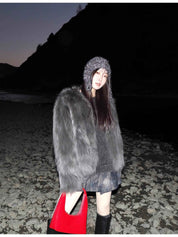 Fireladyfur Women's Fur Coat | Genuine Finnish Fox Fur"Reed Flower" - variant_title