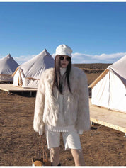 Fireladyfur Women's Fur Coat | Genuine Finnish Fox Fur"Reed Flower" - variant_title