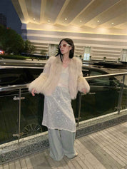 Fireladyfur Women's Fur Coat | Genuine Finnish Fox Fur"Reed Flower" - variant_title