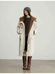 Fireladyfur Women’s Hooded Down Raccoon Fur Collar Parka Cold Weather“Manchester City old story” - variant_title