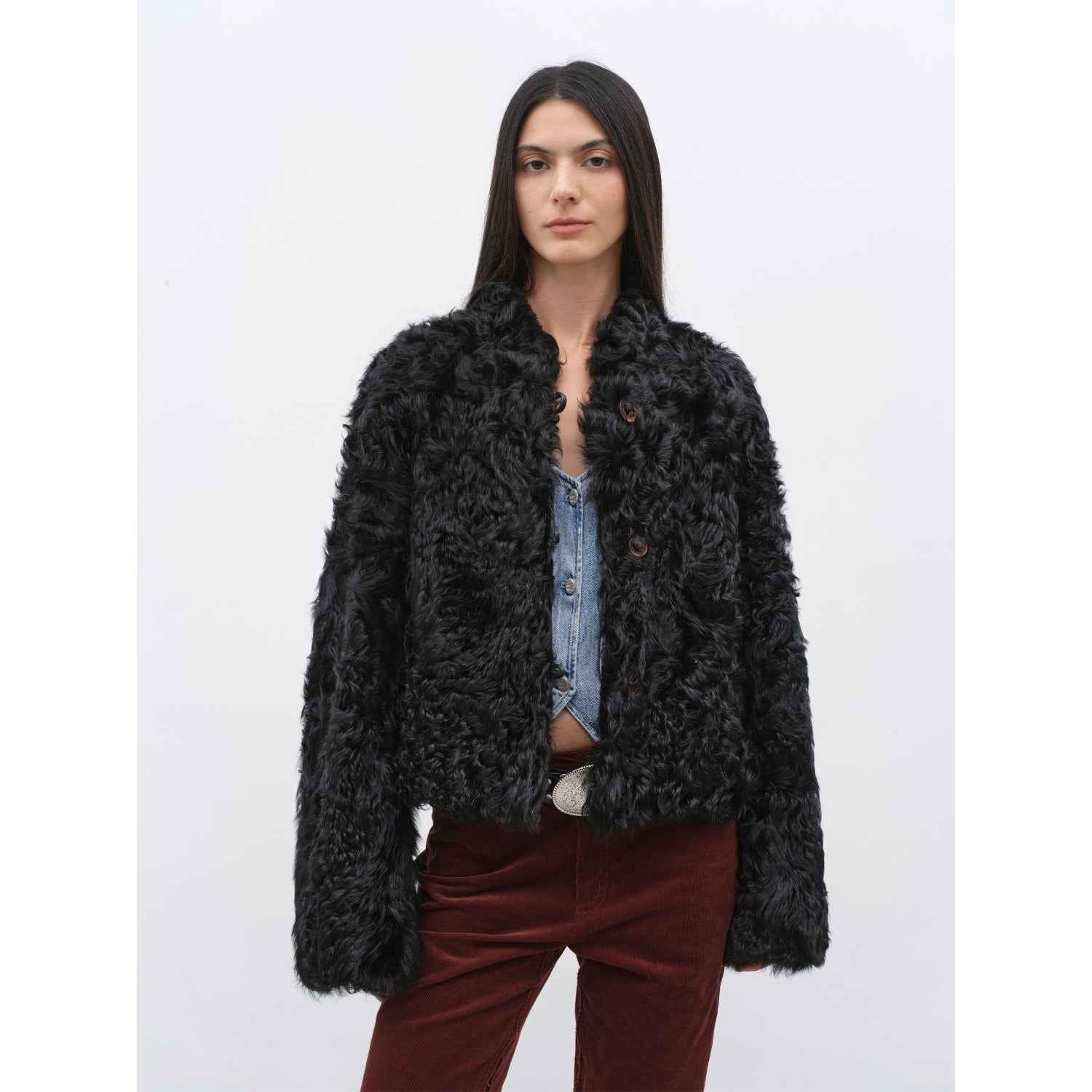 Fireladyfur Women's Imported Sheepskin Coat | New Zealand Wool“Little Bear” - variant_title